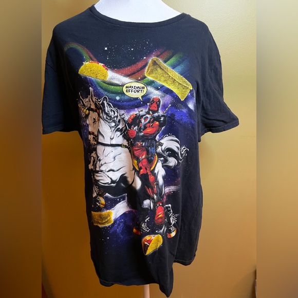 Marvel Other - Marvel Deadpool Taco Burrito Unicorn Maximum Effort T-Shirt - L